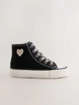 Black/Animal Standard Fit (F) High Top Trainers