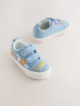 Blue Denim Standard Fit (F) Chunky Trainers With Touch Fastening