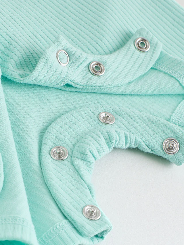 Multi Bright Coloured Jersey Baby Rompers 3 Pack