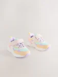 Multi Bright Standard Fit (F) Elastic Lace Touch Fasten Trainers
