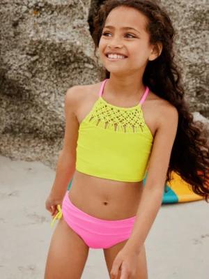 Pink/Lime Macrame Bikini