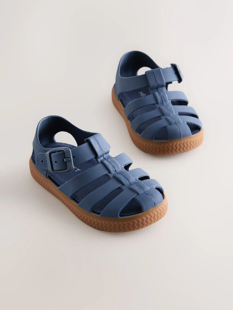Navy Comfort Sole Fisherman Sandals