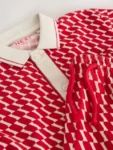 Red Check Short Sleeve Shirt and Shorts Set