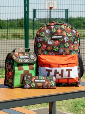 Vanilla Underground Black Minecraft Backpack Set 3 Piece