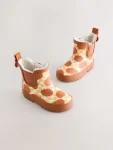 Orange Pumpkin Warm Lined Ankle Wellies