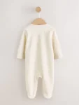 Cream My First Fathers Day Baby Sleepsuit
