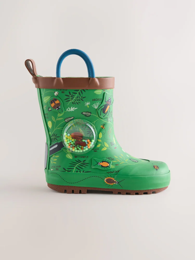 Green Forest Handle Pull On Wellies