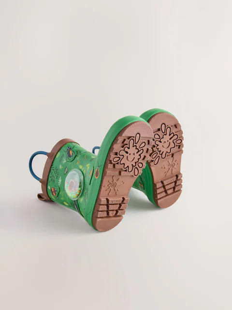 Green Forest Handle Pull On Wellies