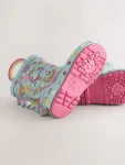 Teal Blue Dinosaur Handle Wellies