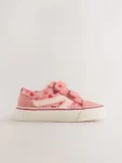 Pink Heart Wide Fit (G) Touch Fastening Trainers