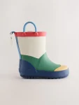 Neutral Colourblock Handle Pull On Wellies