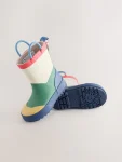 Neutral Colourblock Handle Pull On Wellies