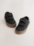 Black Standard Fit (F) Touch Fastening Trainers