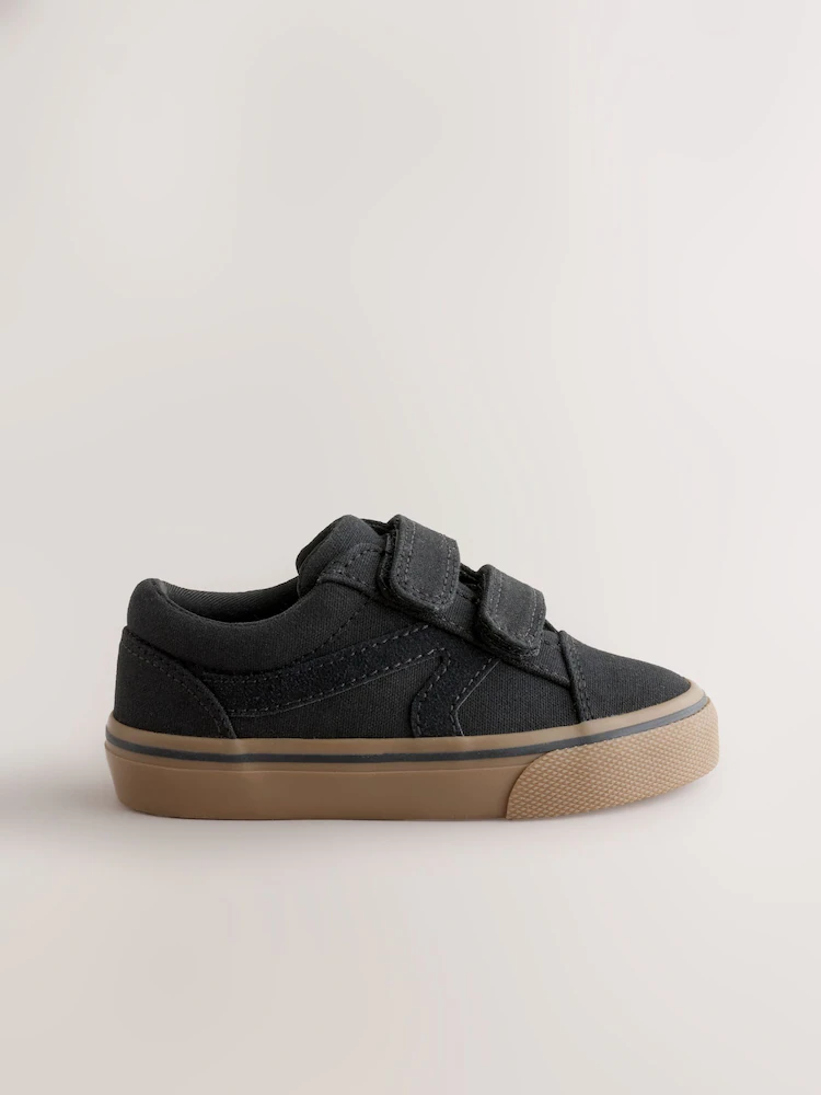 Black Standard Fit (F) Touch Fastening Trainers