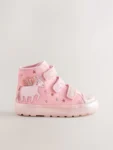 Pink Unicorn Touch Fastening High Top Trainers