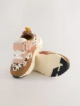 Neutral Animal Wide Fit (G) Elastic Lace Touch Fasten