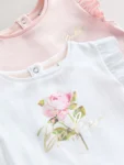 Baker by Ted Baker 2 Pack White/Pink Frill Bodysuits