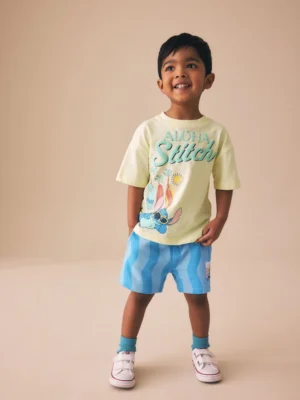 Yellow Lilo & Stitch T-Shirt and Shorts Set