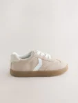 Neutral Elastic Lace Retro Trainers