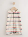 Red/Blue Stripe Jersey Baby Rompers