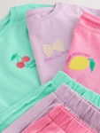 Teal/Pink Short Pyjamas 3 Pack