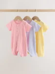 Bright 3 Pack Two Way Zip Baby Romper