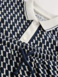 Navy Check Short Sleeve Shirt and Shorts Set