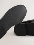 Black Patent School Bow Loafers
