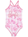 Character Pink Barbie Glittery Swimsuit