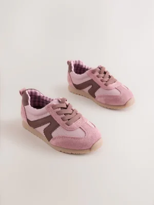 Purple Standard Fit (F) Elastic Lace Trainers