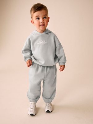 Grey Back Print Hoodie and Joggers Set