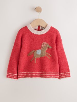 Red Horse Boxy Jumper