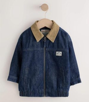 Denim Cord Collar Jacket