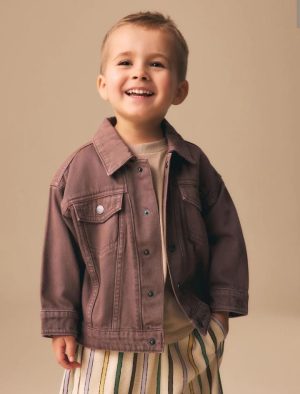 Brown Denim Western Jacket 