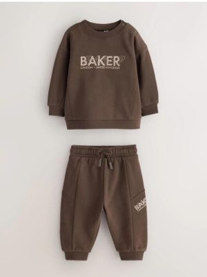 Baker by Ted Baker Brown Sweatshirt and Joggers Set