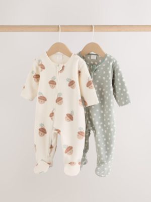 sage_green_microfleece_two_way_zip_baby_sleepsuits_2_pack