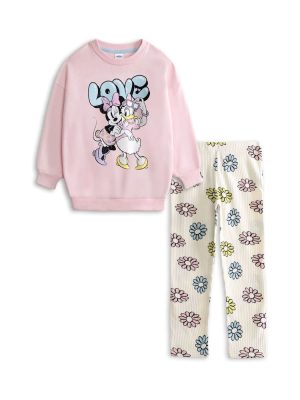 Vanilla Underground Pink Disney Minnie Mouse Sweatshirt and Joggers Set