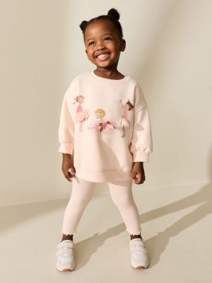 Pink Ballerinas Sweatshirt and Leggings Set