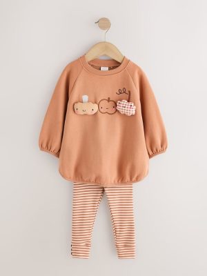 Orange Little Pumpkin Sweatshirt and Legging Set