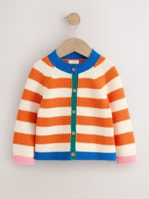 Orange Stripe Cardigan