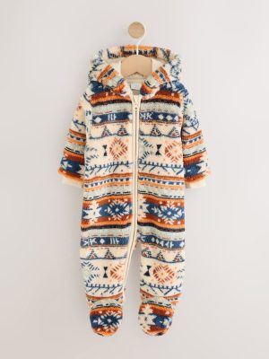 Fairisle Fleece Baby Pramsuit 