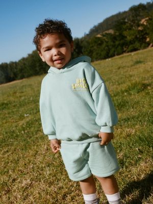 Sage Green Big Smiles Hoodie and Shorts Set