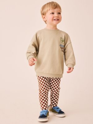 Neutral Sweatshirt and Leggings Set 2 Piece