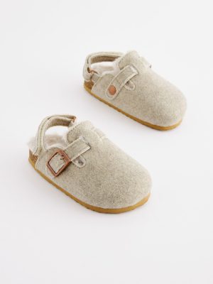 Grey Warm Lined Clog Slipper