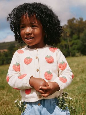 Ecru Strawberry Cardigan