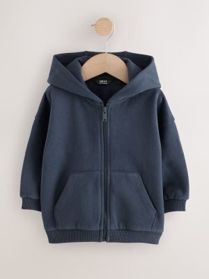 Soft Touch Zip Through Hoodie