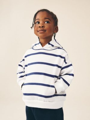 Navy/White Stripe Hoodie