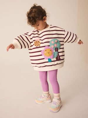 Purple Stripe Garden Sweatshirt and Legging Set