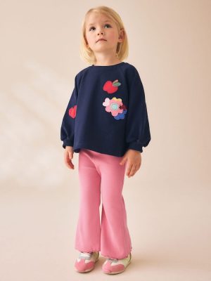 Navy Dog Long Sleeve Top and Leggings Set