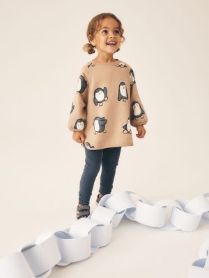 Neutral Sweatshirt and Leggings Set
